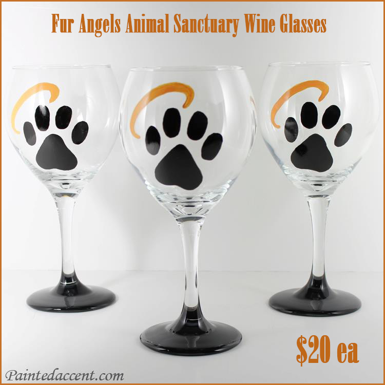 Official Fur Angels Wine Glasses